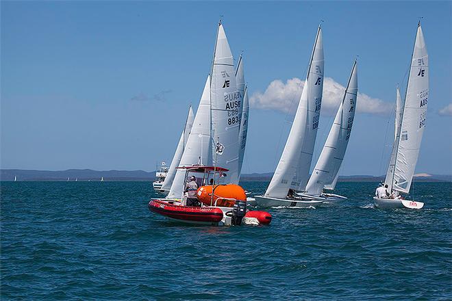 All clear for the final start of the series. - 2014 Etchells Queensland State Championship ©  John Curnow