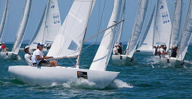 Yandoo XX on their way to winning the first race of the day. - 2014 Etchells Queensland State Championship ©  John Curnow