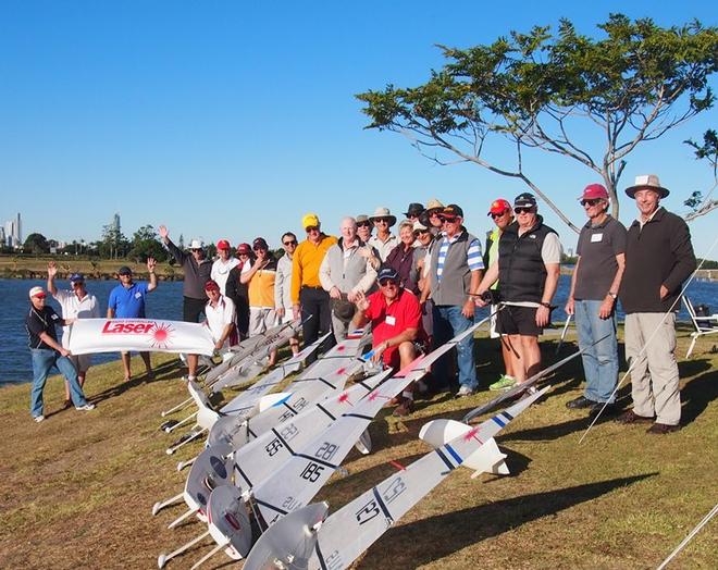 The competitors after two days of intense competition. Remote Controlled Laser Yacht 2014 Australian Championship  © Cliff Bromiley