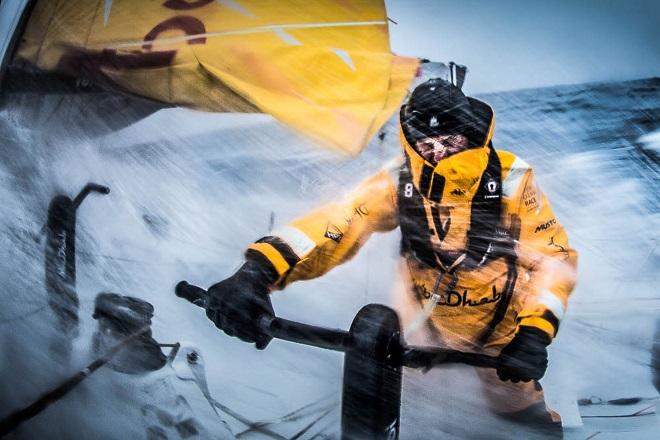 October, 2014. Leg one onboard Abu Dhabi Ocean Racing. No breaks onboard on the Southern Ocean. - Volvo Ocean Race 2014-15  © Matt Knighton/Abu Dhabi Ocean Racing