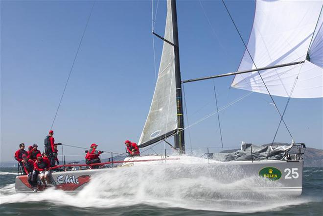 Farr 40 Voodoo Chile practices on San Francisco Bay before tomorrow's racing ©  Rolex/Daniel Forster http://www.regattanews.com