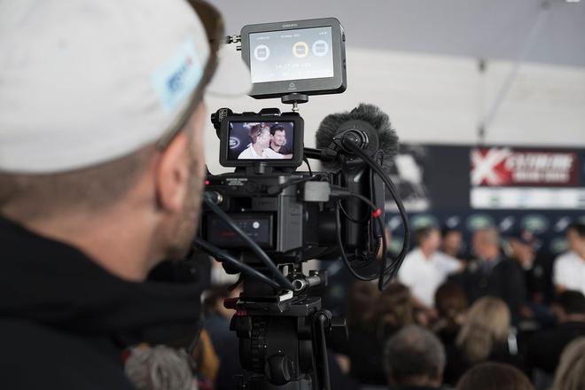 The official skippers press conference for Act 4, Saint Petersburg presented by Land Rover. © Lloyd Images