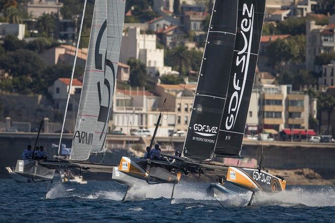 GC32s fully powered up.  © Sander van der Borch/The Great Cup