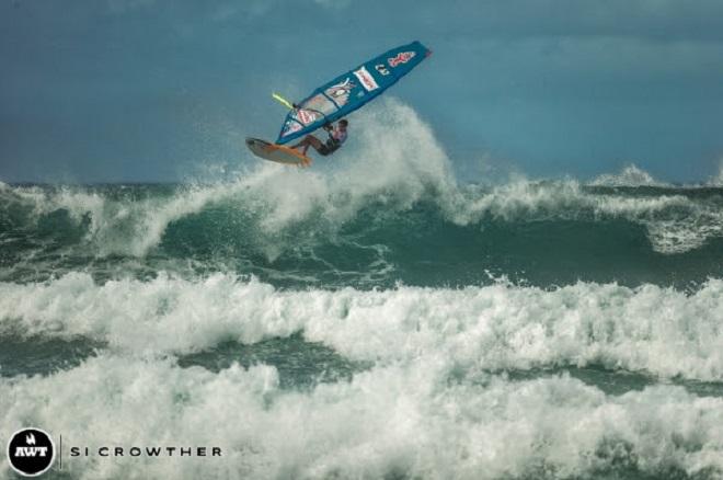 Iballa Moreno - American Windsurfing Tour - 2014 Severne Starboard Aloha Classic - PWA single elimination.  © Si Crowther / AWT http://americanwindsurfingtour.com/