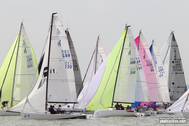 J/70s and J/80s in the mix - J-Cup Regatta 2014 ©  Tim Wright / Photoaction.com http://www.photoaction.com