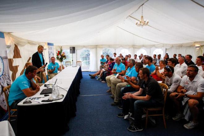 A packed Skippers' Briefing at the Royal Corinthian YC. ©  Paul Wyeth / RORC