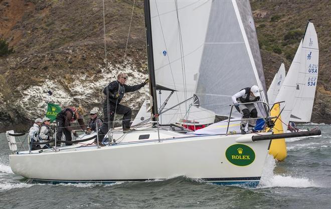 Bruce Stone's Arbitrage takes first place overall in the J/105 class - Rolex Big Boat Series 2014 ©  Rolex/Daniel Forster http://www.regattanews.com