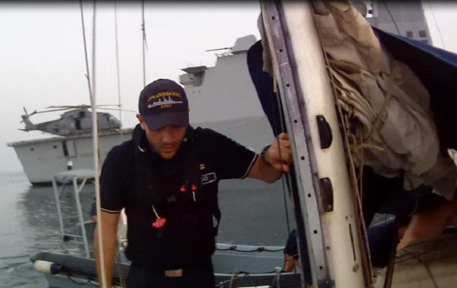 EU Naval Force Flagship ITS Doria and Frigate ESPA Navarra assist Yacht in distress in Gulf of Aden © EUNAVFOR 2014