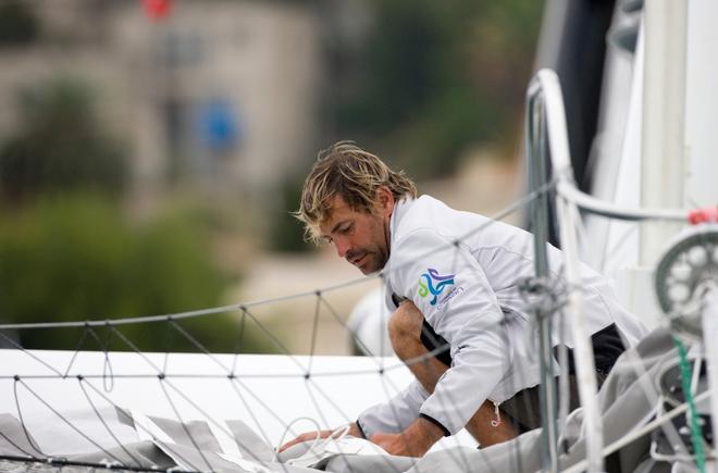 Oman Sail preparations for the Route du Rhum continue apace as skipper finishes first solo race in second place. © Oman Sail