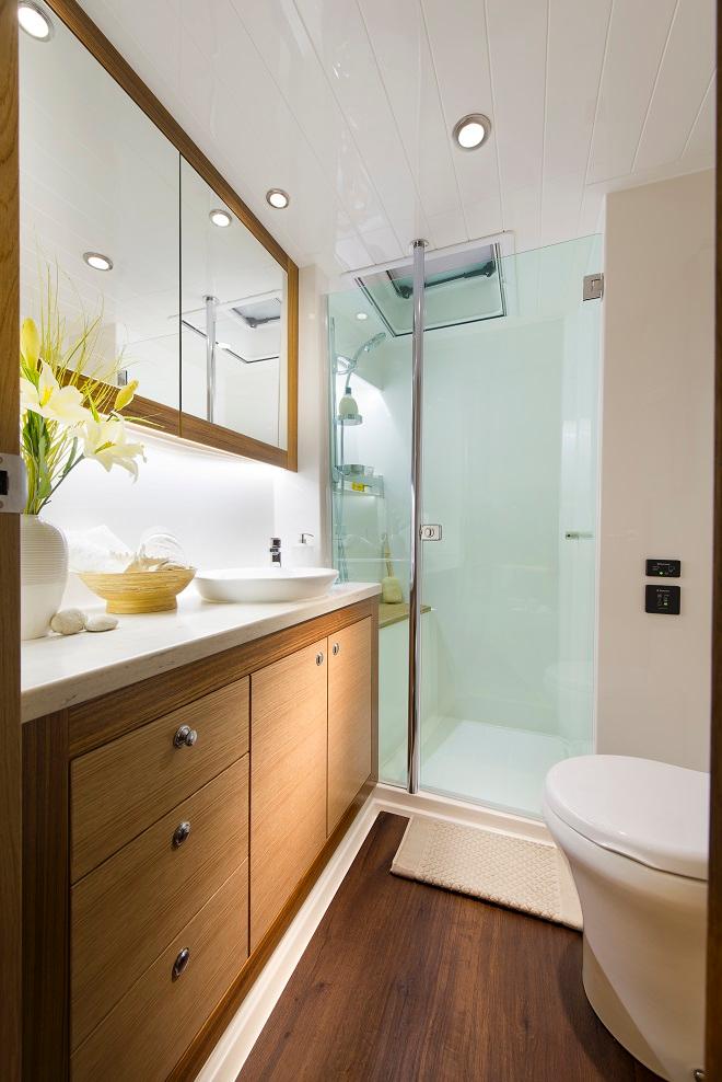 The master ensuite offers full headroom and luxurious bathroom fixtures. © Riviera . http://www.riviera.com.au
