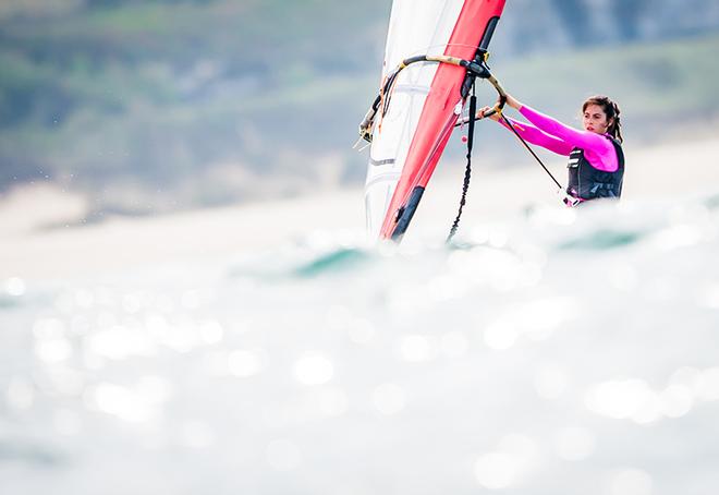 Lumpy conditions for the Women's RS:X - Ciudad de Santander Trophy - 2014 ISAF Worlds Test Event Penultimate Day © Martinez Studio