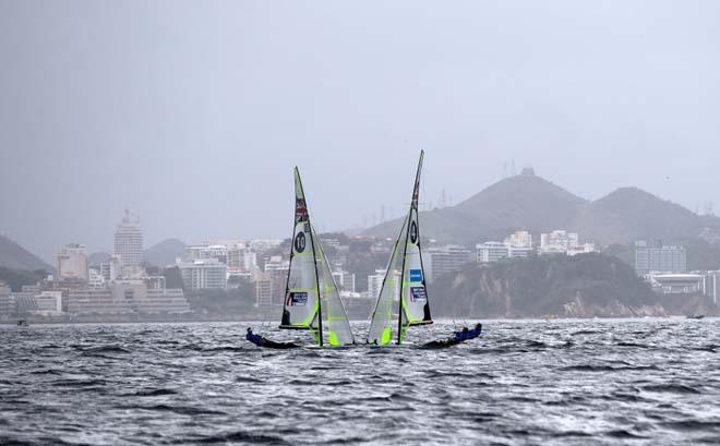 Day 3, Aquece Rio - International Sailing Regatta 2014 - British Sailing Team face off © Ocean Images