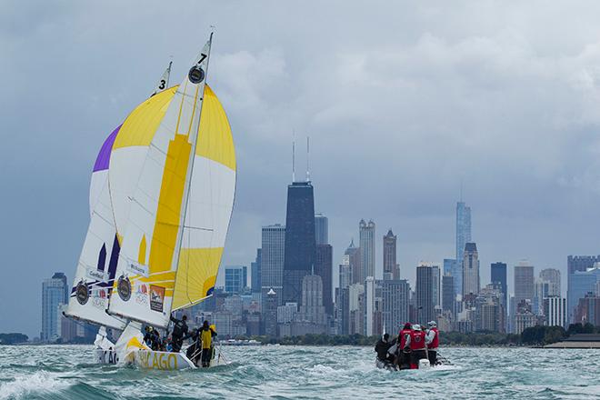 Stunning backdrop for the finals of Chicago Match Cup 2014 ©  Ian Roman / WMRT