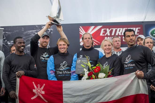 Award Ceremony with The Wave, Muscat © Lloyd Images/Extreme Sailing Series