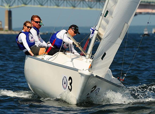 Rush Creek Yacht Club shed the disappointment of not qualifying for the Gold Fleet by winning three of six races in the Silver Fleet and building a 10-point lead. © Allen Clark/Photoboat.com