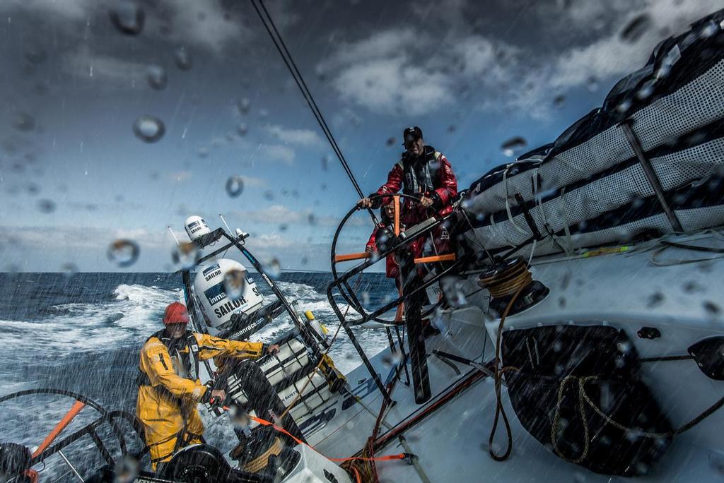 September 2, 2014. 25kts of pure thrill seeking in the Bay of Biscay.  © Brian Carlin - Team Vestas Wind