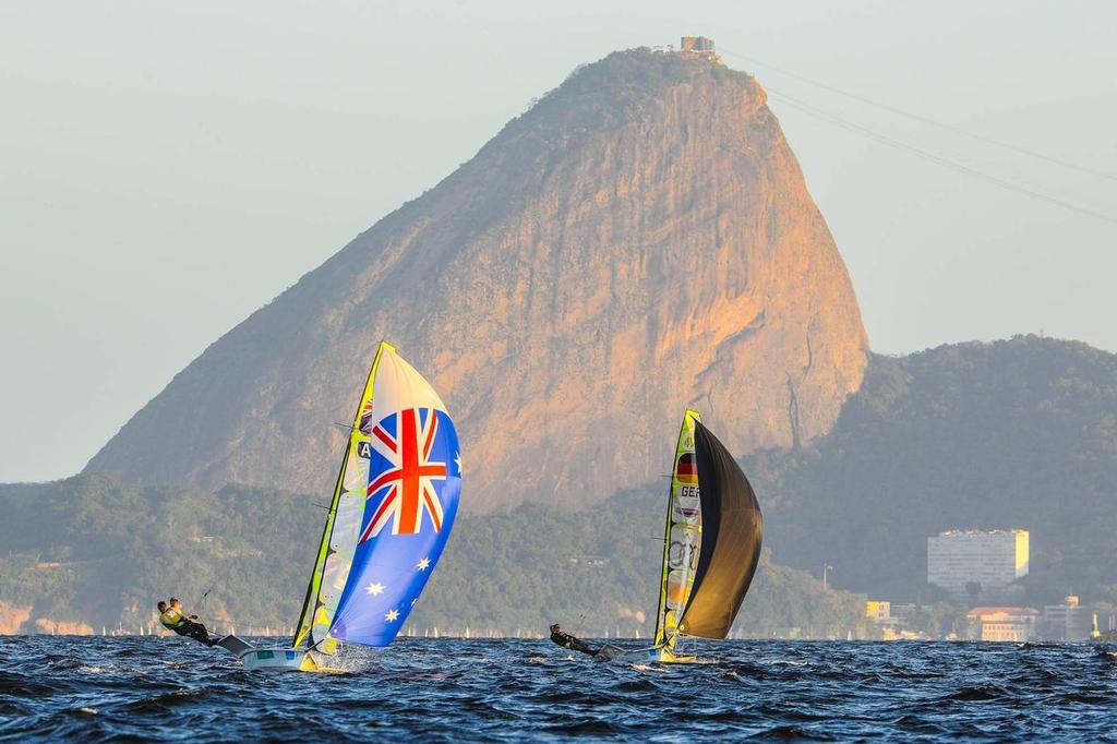 49er - Day 5 - Aqueece Rio – International Sailing Regatta 2014 photo copyright ISAF  taken at  and featuring the  class