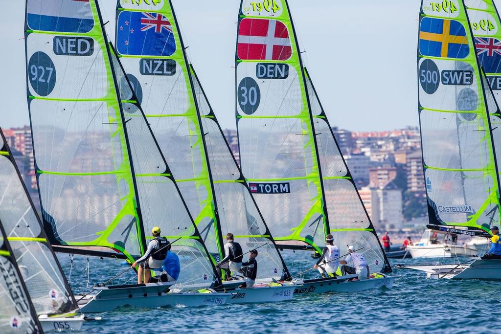 NZ 49er - NZL Sailing Team - Day 4, ISAF Sailing World - Santander photo copyright Yachting NZ/Sailing Energy http://www.sailingenergy.com/ taken at  and featuring the  class