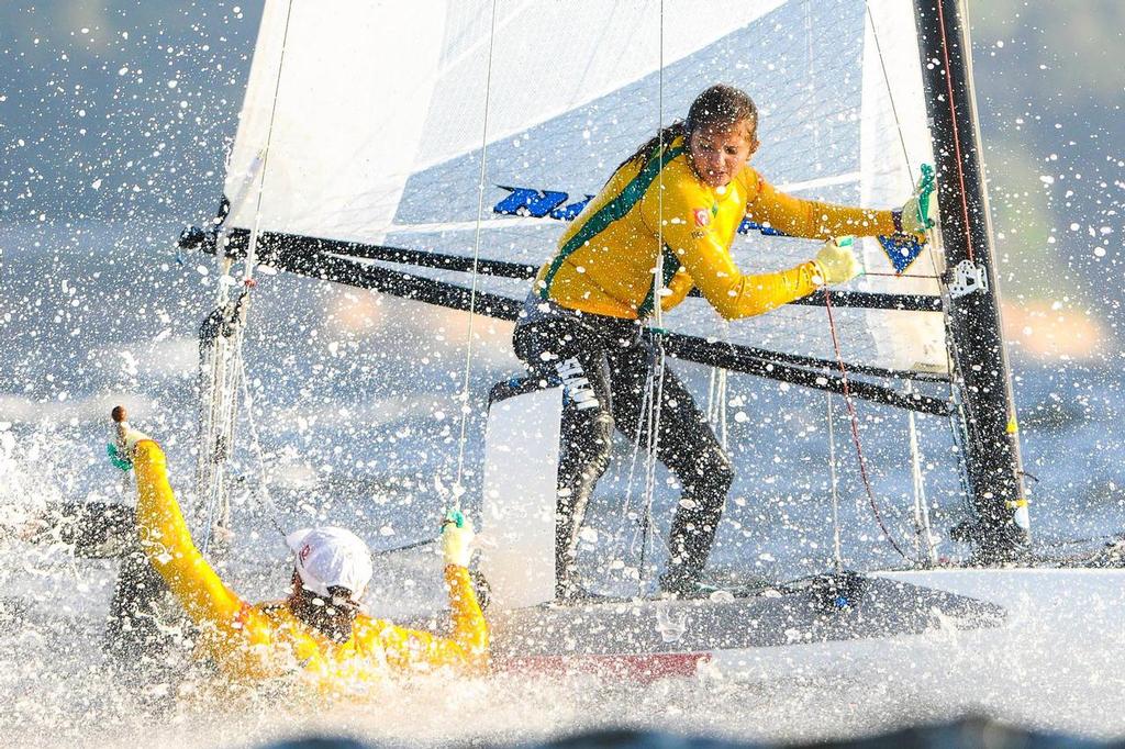 Nacra 17 - Day 5 - Aqueece Rio – International Sailing Regatta 2014 photo copyright ISAF  taken at  and featuring the  class