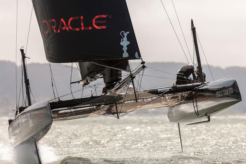 Oracle Team USA have been sailing foiling AC45&rsquo;s for almost three years. photo copyright Guilain Grenier taken at  and featuring the  class