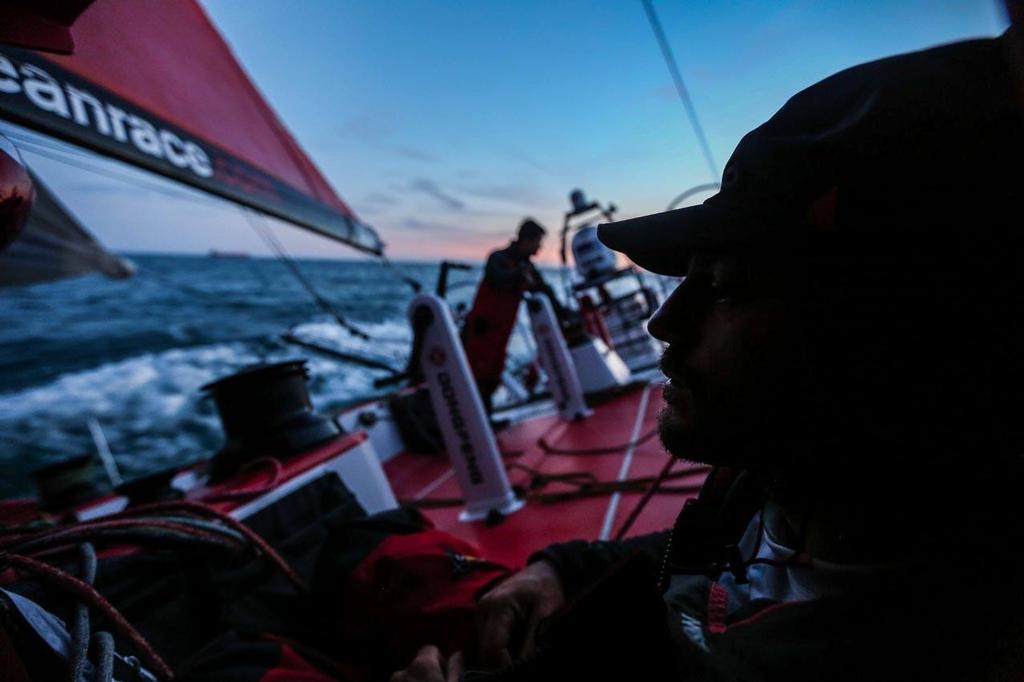 Dongfeng Race Team earned a podium position in the Round Britain and Ireland Race. The team finished just four hours behind Team Campos in third place, setting the bar for the upcoming Volvo Ocean Race. photo copyright Yann Riou / Dongfeng Race Team taken at  and featuring the  class