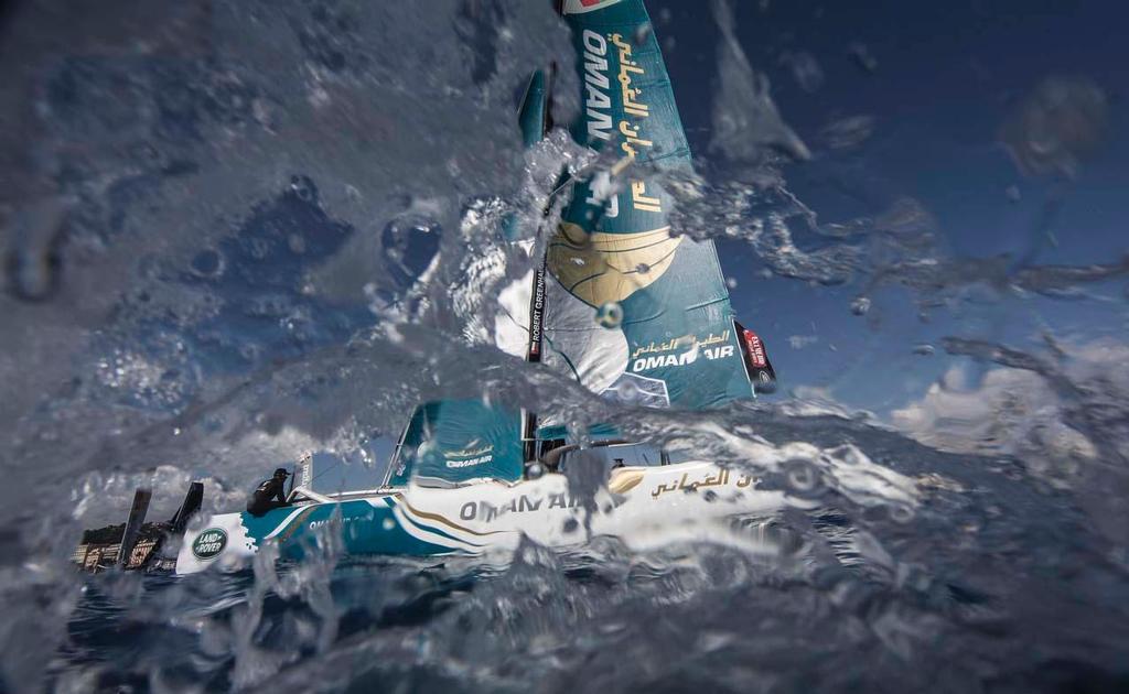 Oman Air raced on the Cote d'Azur on the opening day of Act 7 in Nice. © Lloyd Images/Extreme Sailing Series