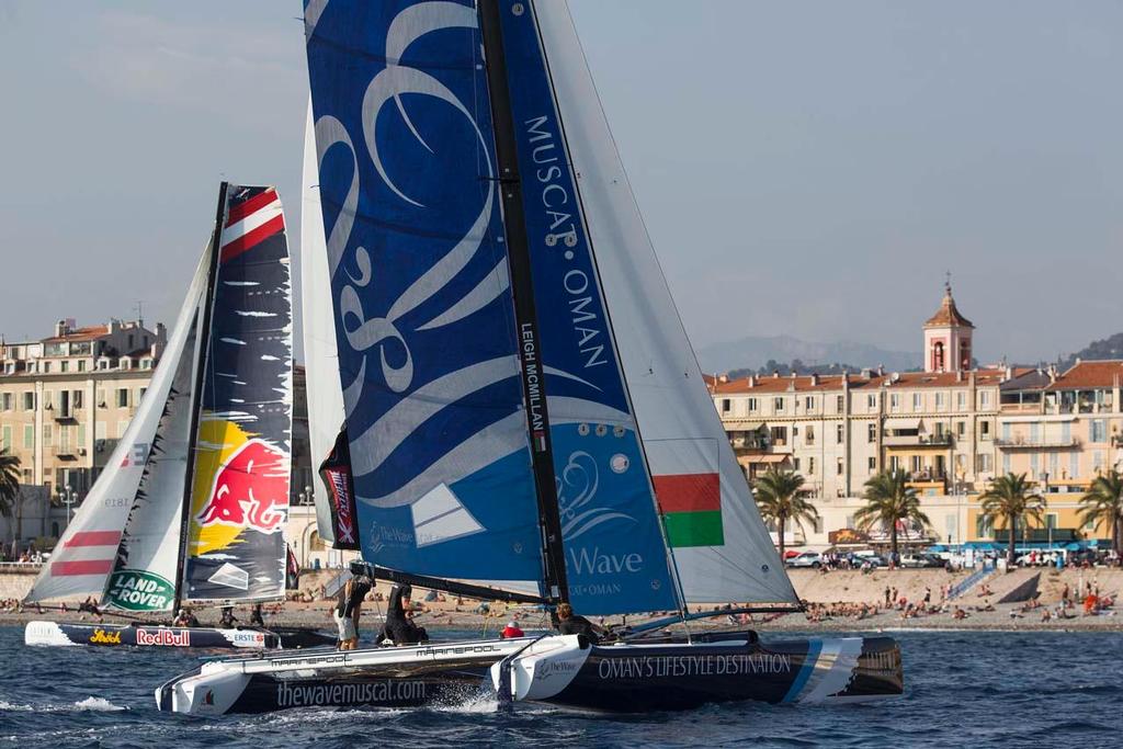 Extreme Sailing Series 2014, Act 7, Nice, France, Day 2 - The Wave, Muscat © Lloyd Images/Extreme Sailing Series