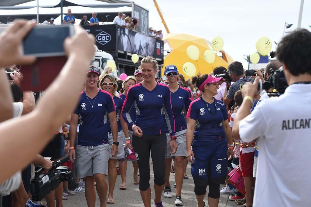 Volvo Ocean Race - Team SCA are saying their goodbyes and preparing for the start of Leg 1 photo copyright  David Ramos / Volvo Ocean Race taken at  and featuring the  class