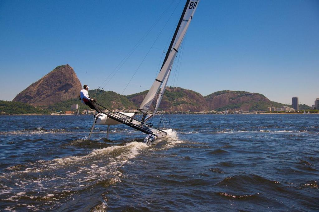 Nacra 17 training - Acquese Rio Test Events - Day 1 photo copyright Rio 2016 http://www.rio2016.com/ taken at  and featuring the  class