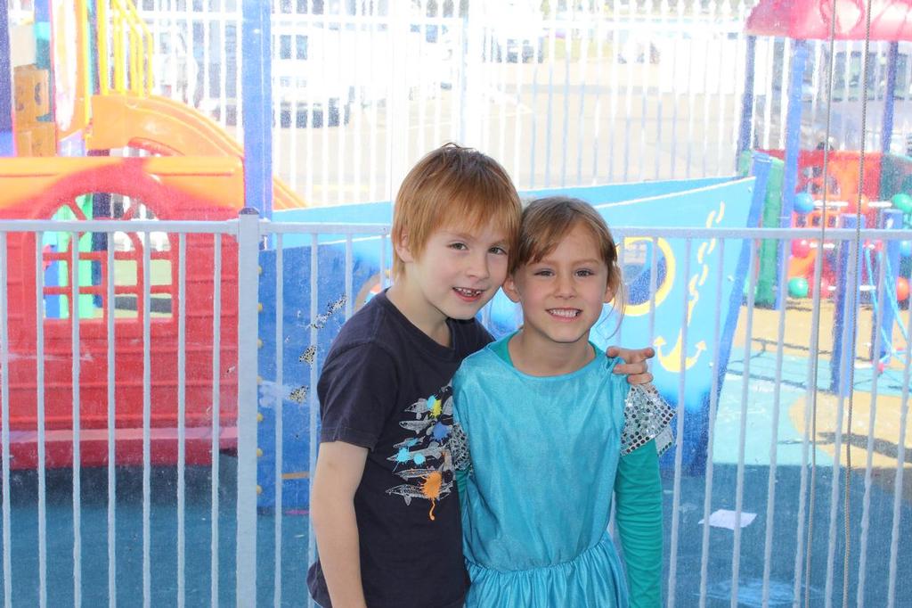 Alex and Sophie enjoy the playground, the new addition at SYC. © Jeni Bone