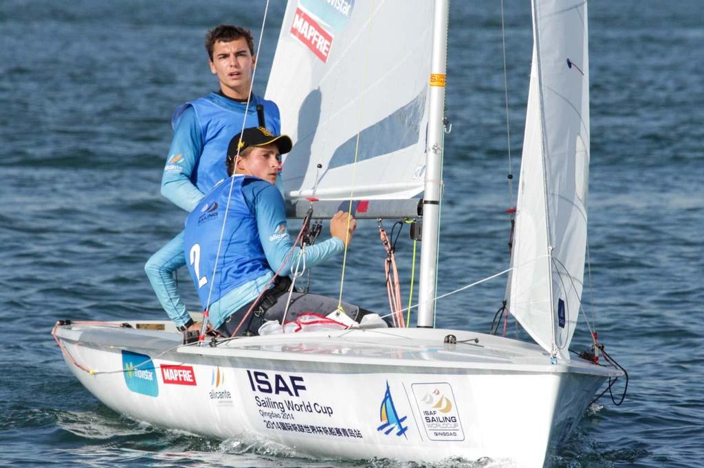 2014 ISAF Sailing World Cup Qingdao - Jordi Xammar and Joan Herp, 470 Men photo copyright ISAF  taken at  and featuring the  class
