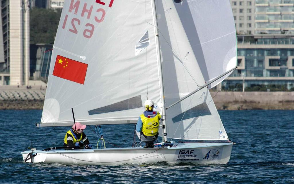 2014 ISAF Sailing World Cup Qingdao - Mengxi Wei and Yani Xu, Women's 470 photo copyright ISAF  taken at  and featuring the  class
