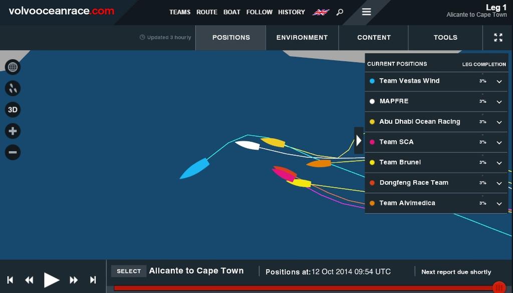 Playbook for Leg 1 Volvo Ocean Race 2014-15. photo copyright Henry Bomby taken at  and featuring the  class