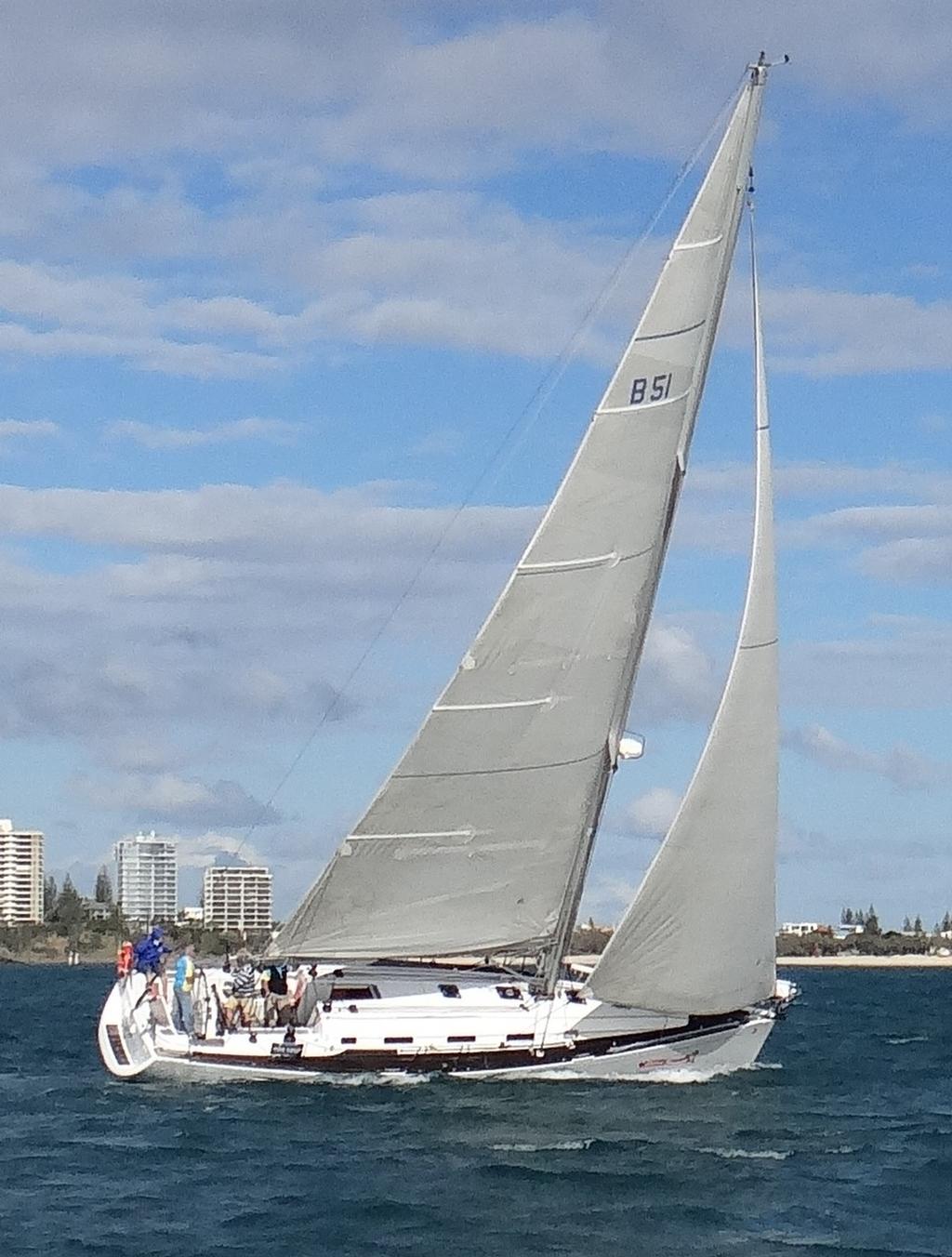 Michael Fortune’s Beneteau First 44.7, 'Sweet Revenge; took out the 15 mile bay race on Day 1 - Sunshine Coast Ocean Regatta 2014 photo copyright Del Morrison taken at  and featuring the  class