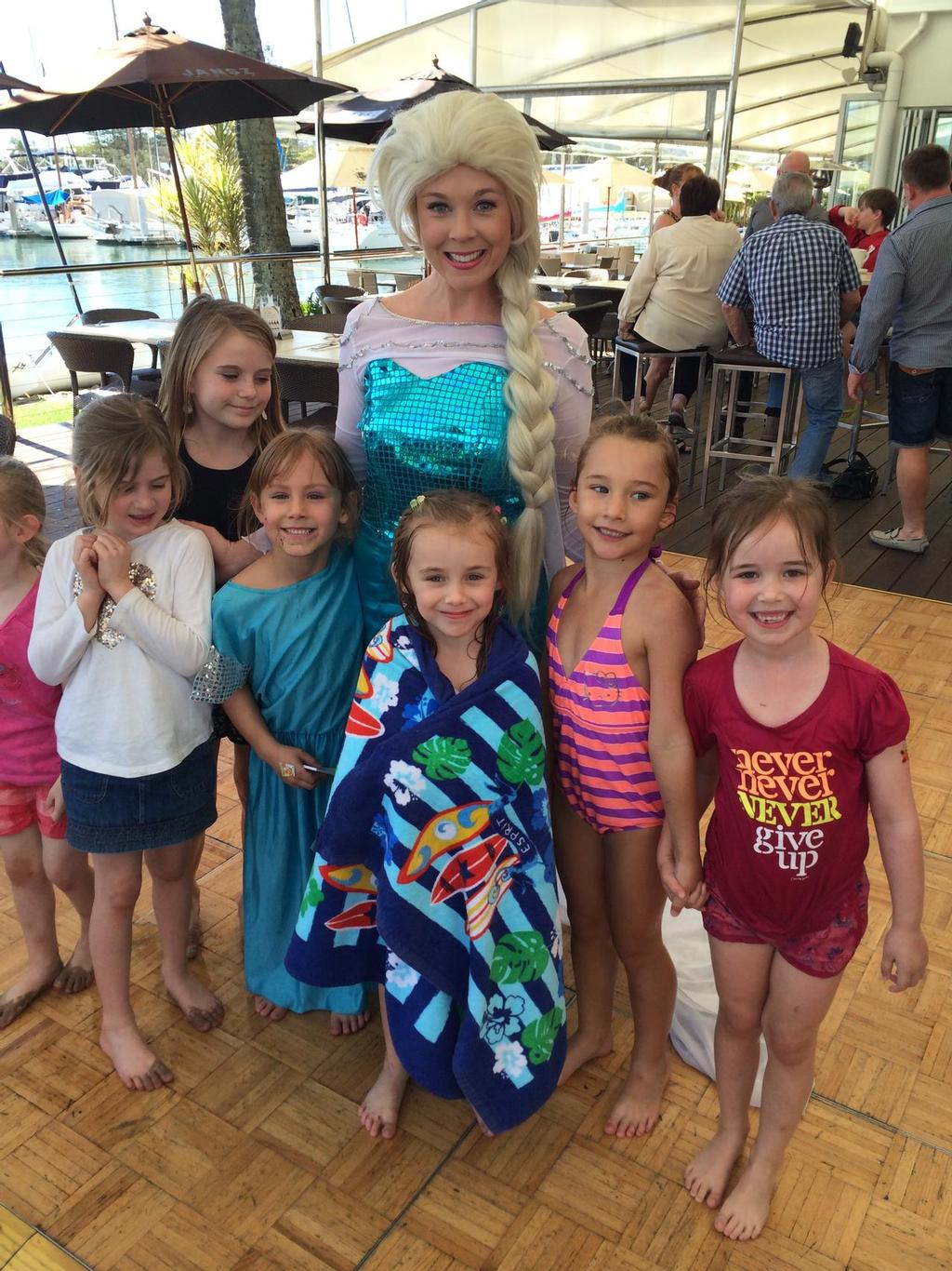 Elsa from Disney's Frozen was the entertainment, much to the delight of the 14 six-year olds. photo copyright Jeni Bone taken at  and featuring the  class