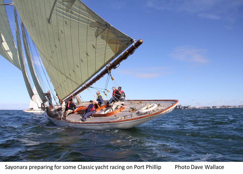 Sayonara on Port Phillip photo copyright Peter Costolloe taken at  and featuring the  class