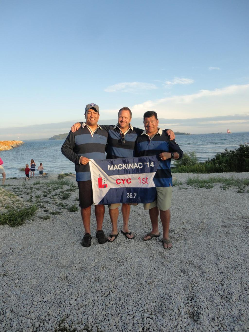 Karma Sailing Group Owners:  Martin Sandoval, Jack Buoscio and Lou Sandoval - Race to Mackinac photo copyright Sonia Sandoval taken at  and featuring the  class