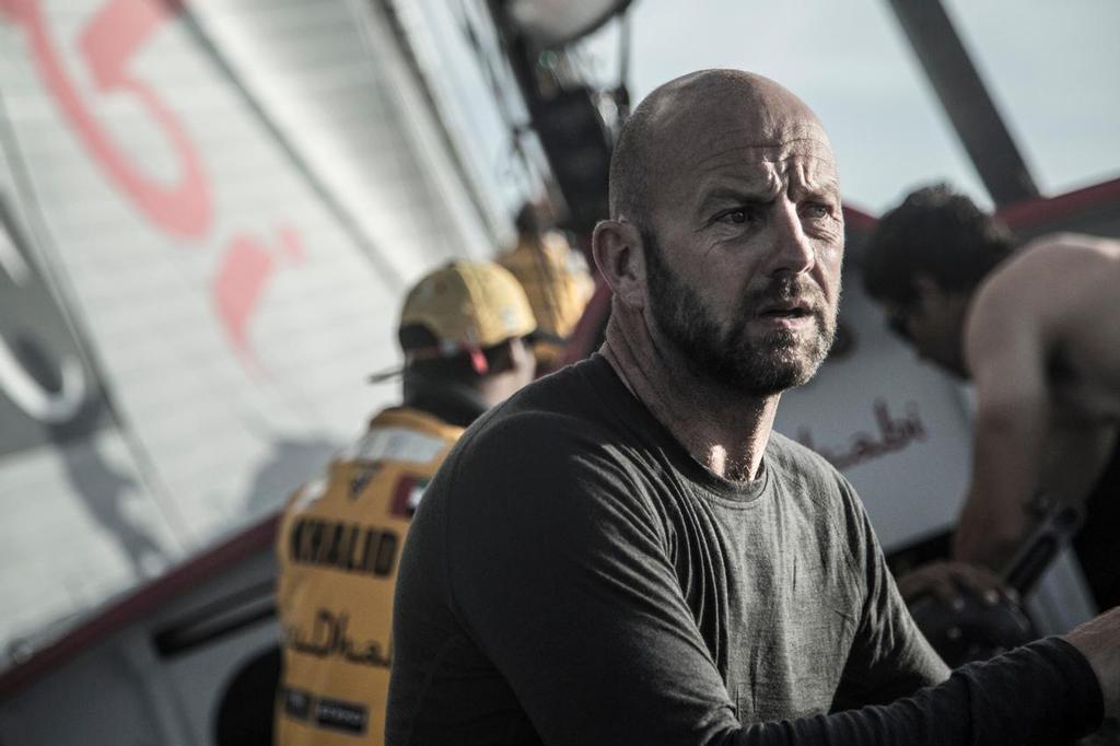 Ian Walker eyes up the competition on the horizon. © Matt Knighton/Abu Dhabi Ocean Racing