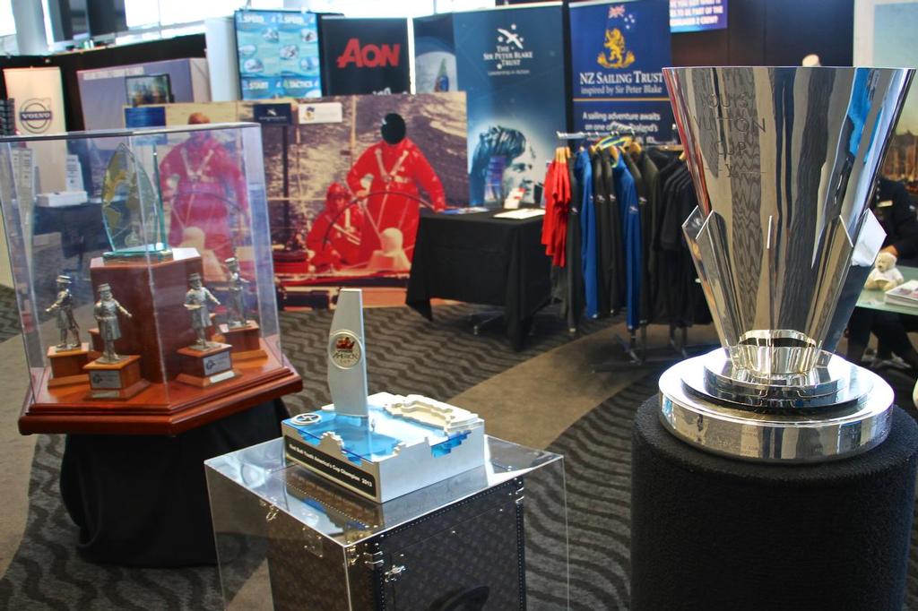 Louis Vuitton Trophy on display at the RNZYS stand - 2014 Auckland On The Water Boatshow photo copyright Richard Gladwell www.photosport.co.nz taken at  and featuring the  class