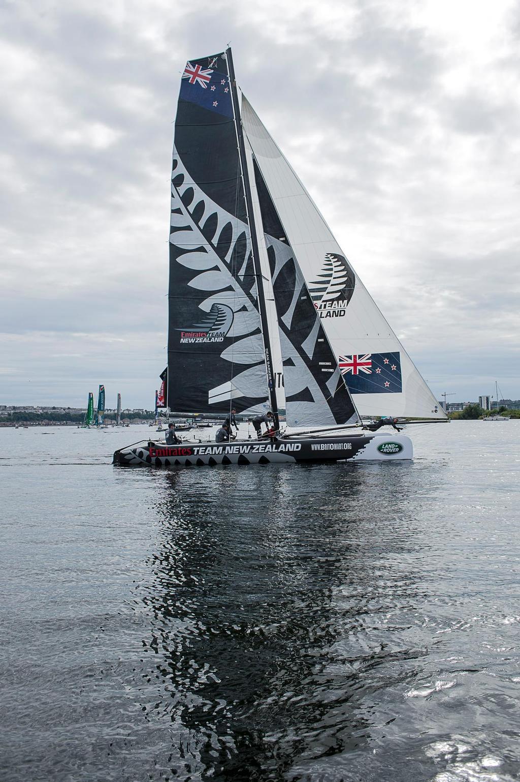 Emirates Team New Zealand, day three of the Cardiff Extreme Sailing Series Regatta. 24/8/2014 photo copyright Chris Cameron/ETNZ http://www.chriscameron.co.nz taken at  and featuring the  class