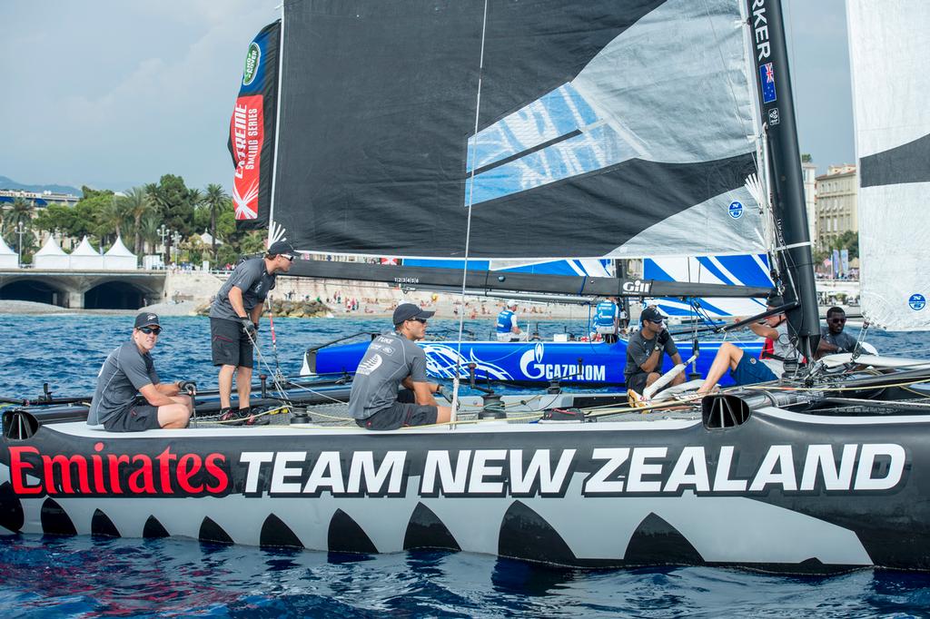 Emirates Team New Zealand,  Day three of the Extreme Sailing Series Regatta at Nice. 4/10/2014 © Chris Cameron/ETNZ http://www.chriscameron.co.nz