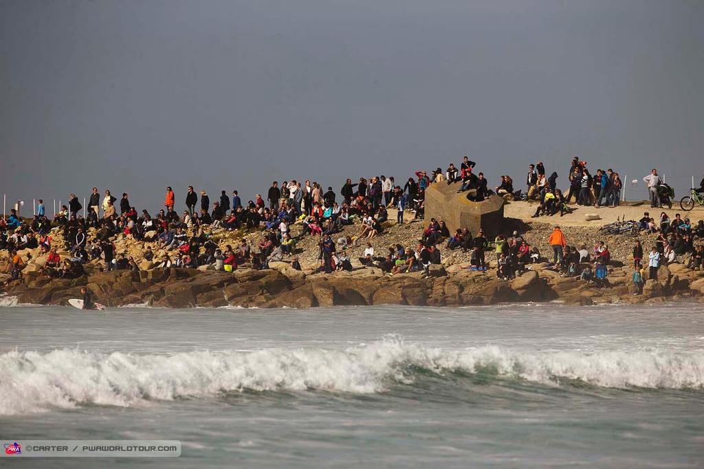 Crowds on the hill - 2014 La Torche PWA Grand Slam photo copyright  Carter/pwaworldtour.com http://www.pwaworldtour.com/ taken at  and featuring the  class