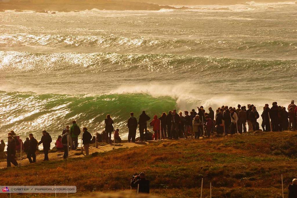 Crowds on the point - 2014 La Torche PWA Grand Slam photo copyright  Carter/pwaworldtour.com http://www.pwaworldtour.com/ taken at  and featuring the  class