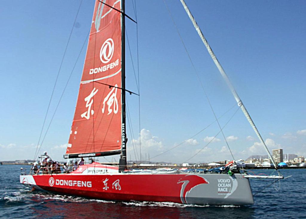 Dongfeng during the Alicante practice race © Sail-World.com http://www.sail-world.com