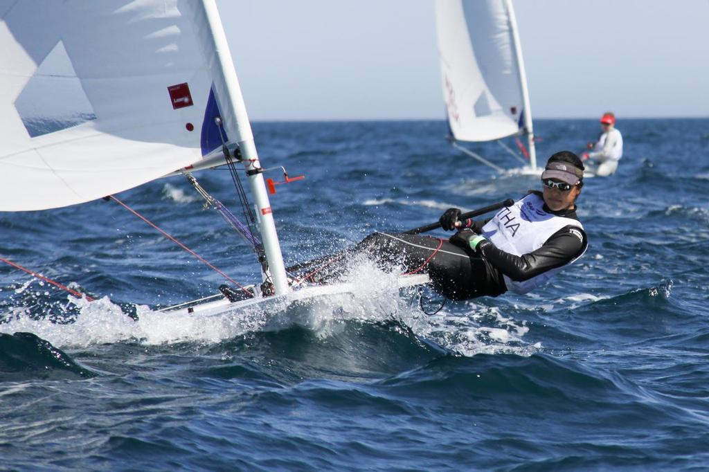 Kamolwan Chanyim at the ISAF Youth Worlds 2014 photo copyright Luis Fraguas taken at  and featuring the  class