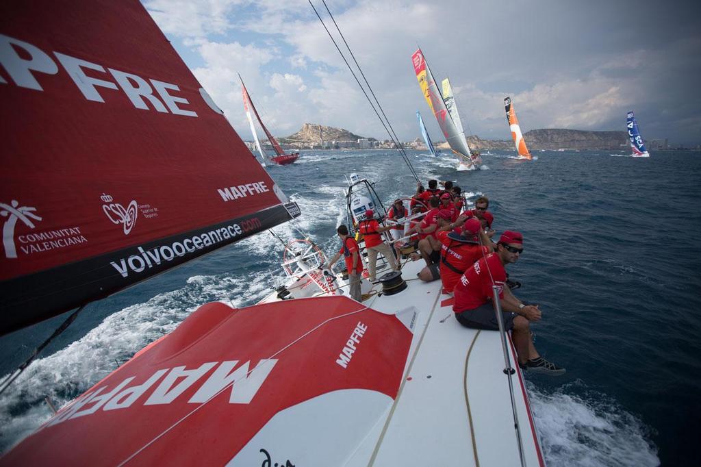2014 - 15 Volvo Ocean Race - The view from onboard Mapfre during the Alicante practice race photo copyright  Francisco Vignale http://www.franciscovignale.com/ taken at  and featuring the  class