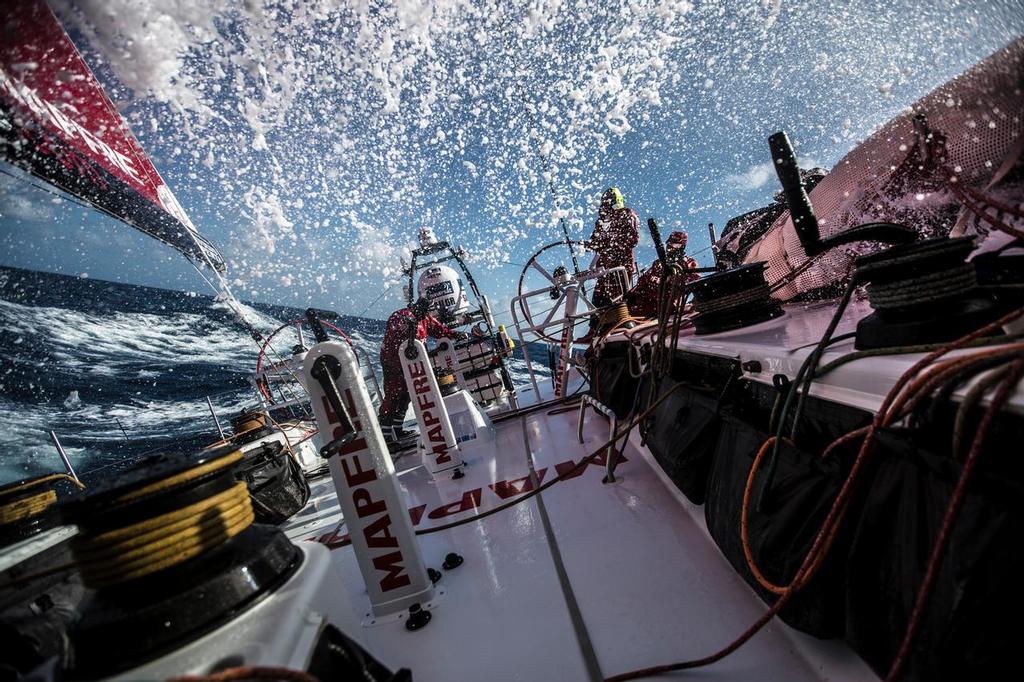 October 25, 2014. Leg 1 onboard MAPFRE. Sailing down south. photo copyright Francisco Vignale/Mapfre/Volvo Ocean Race taken at  and featuring the  class