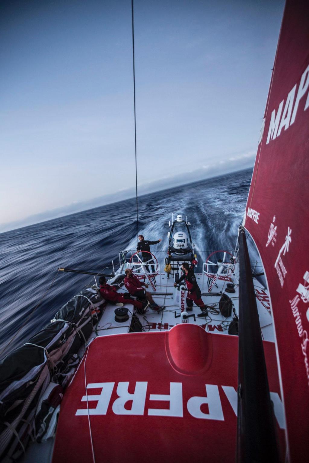 Volvo Ocean Race - October 30, 2014. Leg 1 onboard MAPFRE. Sailing south. photo copyright Francisco Vignale/Mapfre/Volvo Ocean Race taken at  and featuring the  class