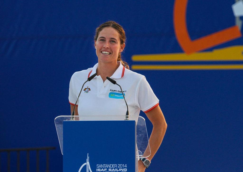 Opening Ceremony - Athletes Oath, Berta Betanzos ESP - 2014 ISAF Sailing World Championships Santander photo copyright ISAF  taken at  and featuring the  class