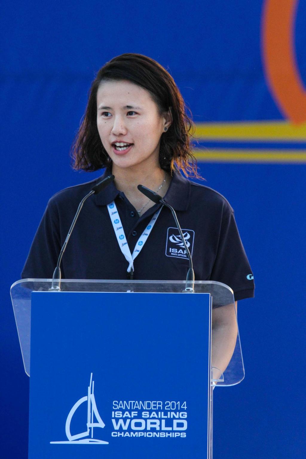 Opening Ceremony - Officials Oath, Lijia Xu CHN - 2014 ISAF Sailing World Championships Santander photo copyright ISAF  taken at  and featuring the  class